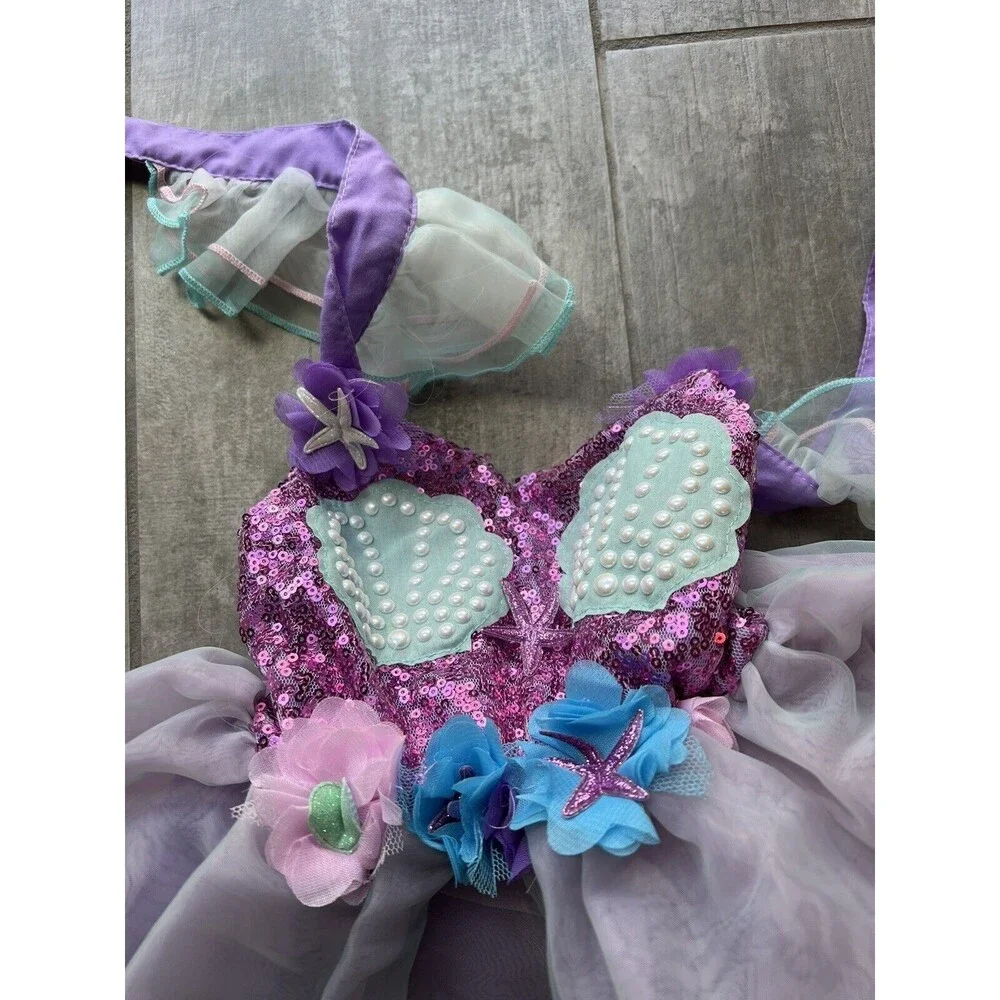 Los Angeles Boutique Little Mermaid Girls Dress Sequin Party Princess Costume 6